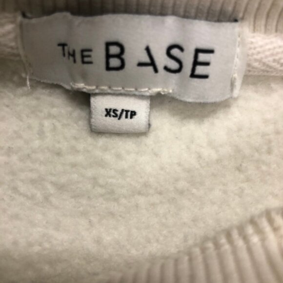The Base by The Latest Scoop Cream Crewneck Sweatshirt | Minimalist XS - Picture 6 of 8